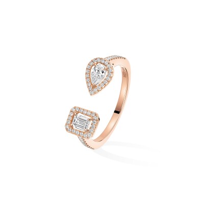 Bague Messika My Twin Toi & Moi en or rose et diamants de 2x0.15ct