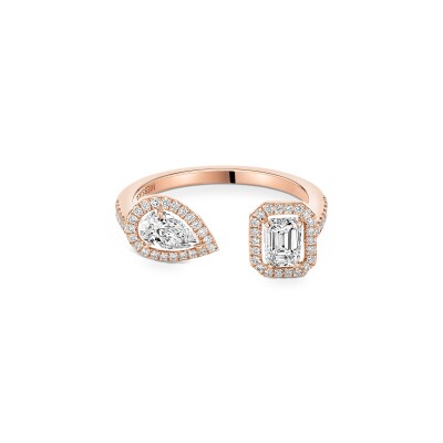 Bague Messika My Twin Toi & Moi en or rose et diamants 2x0.25ct