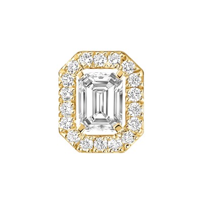 Messika My Twin 1+2 earrings, yellow gold and 3x0.10ct diamonds