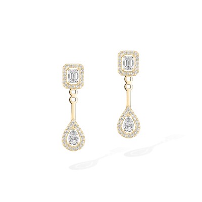 Messika My Twin Toi & Moi earrings, yellow gold and 4x0.15ct diamonds