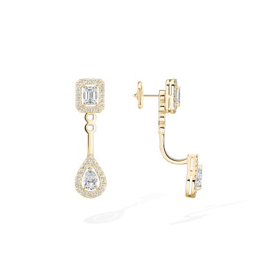 Messika My Twin Toi & Moi earrings, yellow gold and 4x0.15ct diamonds