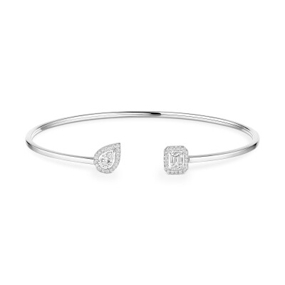 Bracelet Messika My Twin Toi & Moi en or blanc et diamants 2x0.15ct