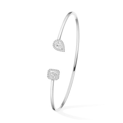 Bracelet Messika My Twin Toi & Moi en or blanc et diamants 2x0.15ct