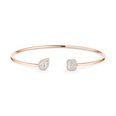 Bracelet Messika My Twin Toi & Moi en or rose et diamants 2x0.15ct