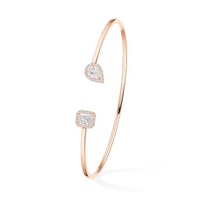 Bracelet Messika My Twin Toi & Moi en or rose et diamants 2x0.15ct