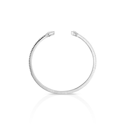 Bracelet Messika My Twin Toi & Moi pavé en or blanc et diamants 2x0.15ct