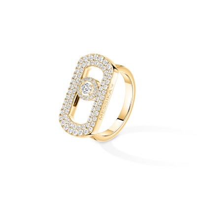 Bague Messika So Move pavée en or jaune et diamants