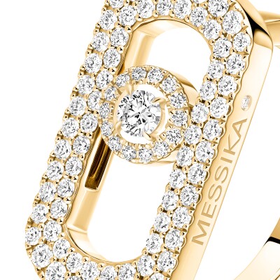 Bague Messika So Move pavée en or jaune et diamants