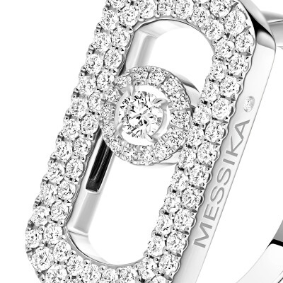 Bague Messika So Move pavée en or blanc et diamants