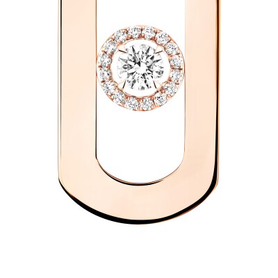 Boucles d'oreilles pendantes Messika So Move XL en or rose et diamants