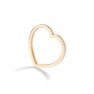 Bague Repossi Antifer Heart en or rose pavé de diamants