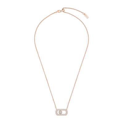 Collier Messika So Move pavé en or rose et diamants