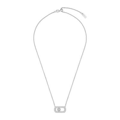 Collier Messika So Move pavé en or blanc et diamants