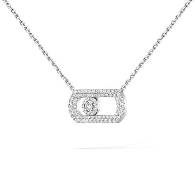 Collier Messika So Move pavé en or blanc et diamants