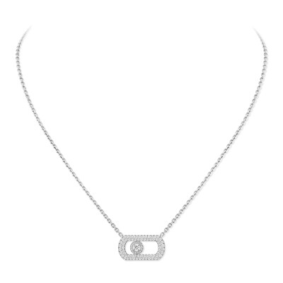 Collier Messika So Move pavé en or blanc et diamants