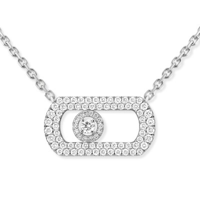 Collier Messika So Move pavé en or blanc et diamants