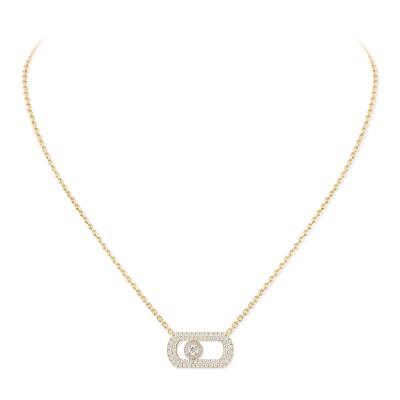 Collier Messika So Move pavé en or jaune et diamants