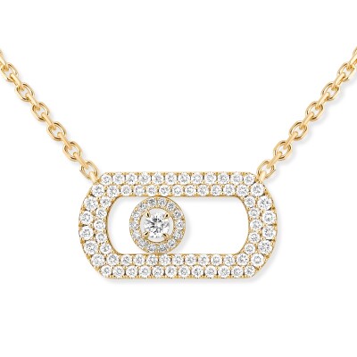 Collier Messika So Move pavé en or jaune et diamants