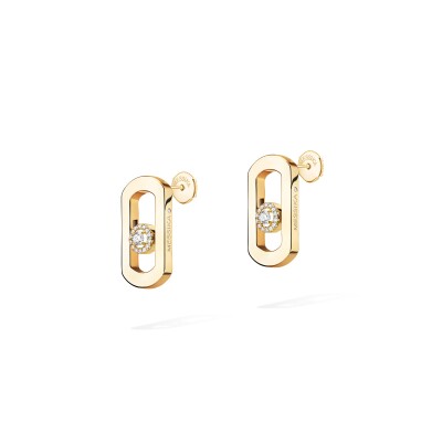 Boucles d'oreilles Messika So Move en or jaune et diamants