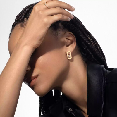 Boucles d'oreilles Messika So Move en or jaune et diamants
