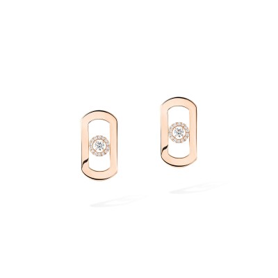 Boucles d'oreilles Messika So Move en or rose et diamants