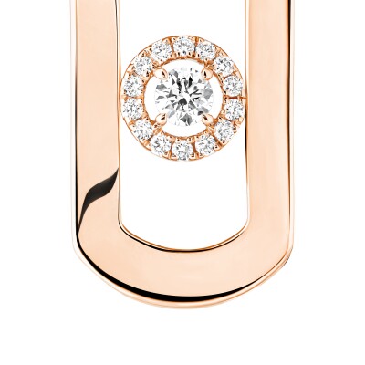 Boucles d'oreilles Messika So Move en or rose et diamants