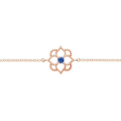 Mellerio Mini Giardino bracelet in pink gold and saphire