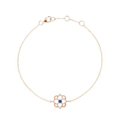 Mellerio Mini Giardino bracelet in pink gold and saphire
