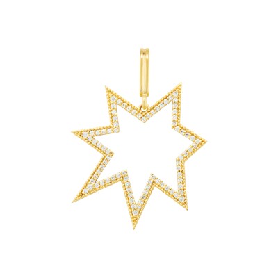 Mellerio Star Diamond Medal in Yellow Gold