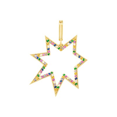 Mellerio Etoile Tutti Frutti Medal in yellow gold, spessartite garnets, sapphires, and tsavorites