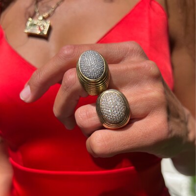 NeverNot Grab n Go Ready 2 Love ring in yellow gold and diamonds