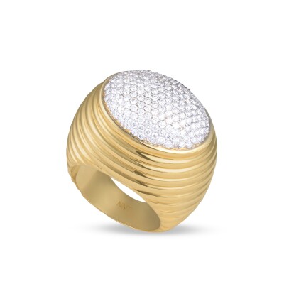 Bague NeverNot Grab n Go Ready 2 Love en or jaune et diamants