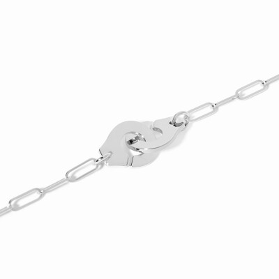Menottes dinh van small (R10) chain bracelet in white gold