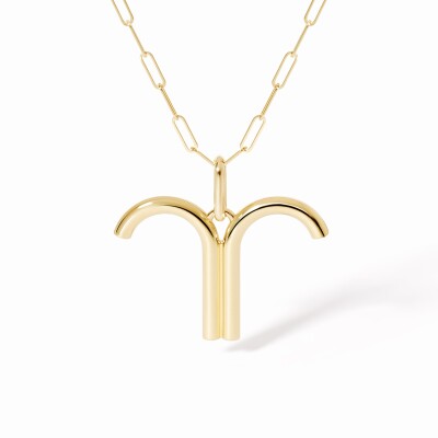 Pendentif dinh van Les Signes Grand Modèle - Bélier sur chaîne