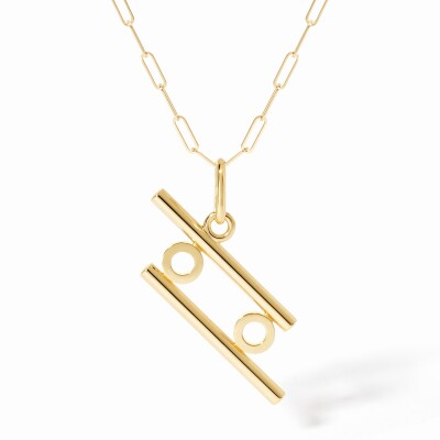 Pendentif dinh van Les Signes Grand Modèle - Cancer sur chaîne