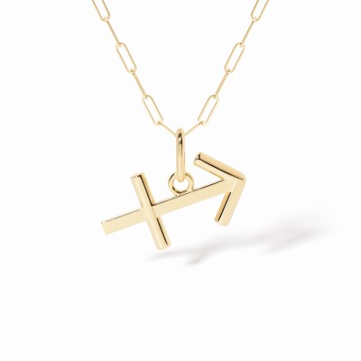 Pendentif dinh van Les Signes Grand Modèle - Sagittaire sur chaîne