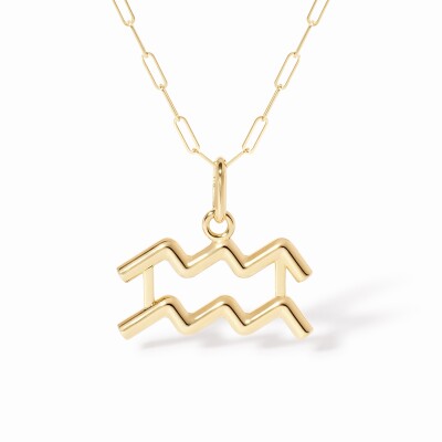 Pendentif dinh van Les Signes Grand Modèle - Verseau sur chaîne