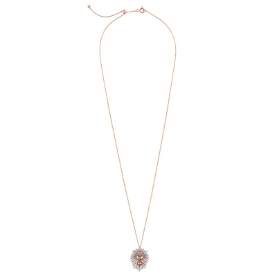 Collier Kismet by Milka Innerland Mini Lion en or rose et diamants