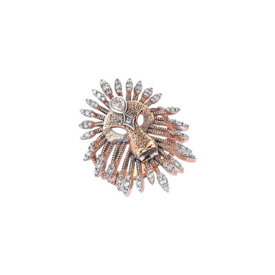 Bague Kismet by Milka Innerland Lion en or rose et diamants