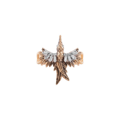 Kismet By Milka Innerland Mini Phoenix Ring in rose gold and diamonds