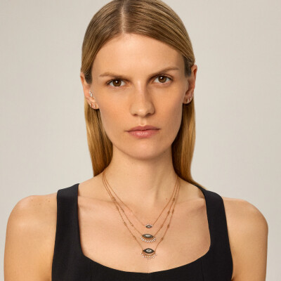 Collier Kismet by Milka 10th Eye en or rose et diamants
