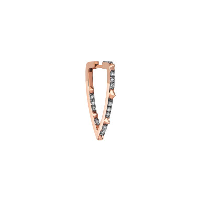 Kismet by Milka Victory Sheena single earring in rose gold and diamonds