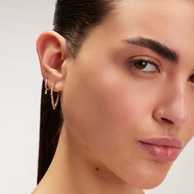 Kismet by Milka Victory Sheena single earring in rose gold and diamonds