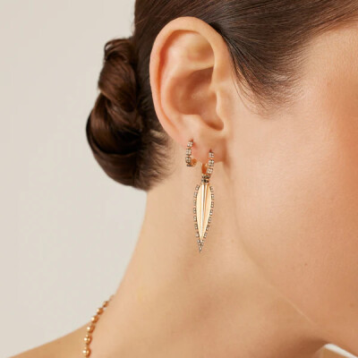 Kismet by Milka Victory Alexandria Single Earring in Rose Gold and Diamonds