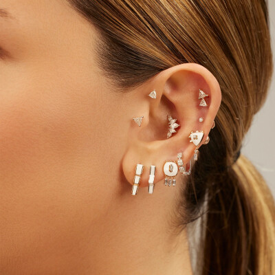 Kismet Earrings by Milka Marquise Allure in rose gold and diamonds