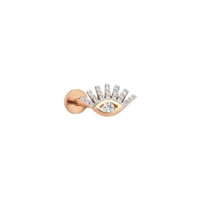 Kismet by Milka pavé Eye Piercing, in rose gold and diamonds