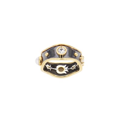 Elie Top La Dame du Lac Band Opal Ring