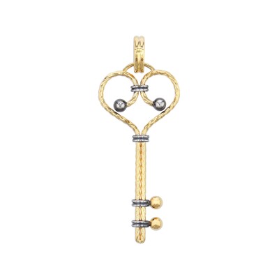 Elie Top Charm Twisted Key Pendant