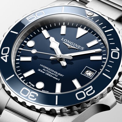 Longines Hydroconquest 39mm Lacquered Blue Dial Watch