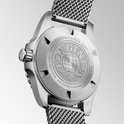 Longines Hydroconquest 39mm Lacquered Black Dial Blue Bezel Watch